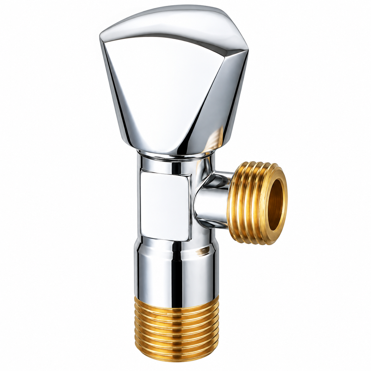 SS and Brass Long Angle Valve, Size: 1/2"x1/2"