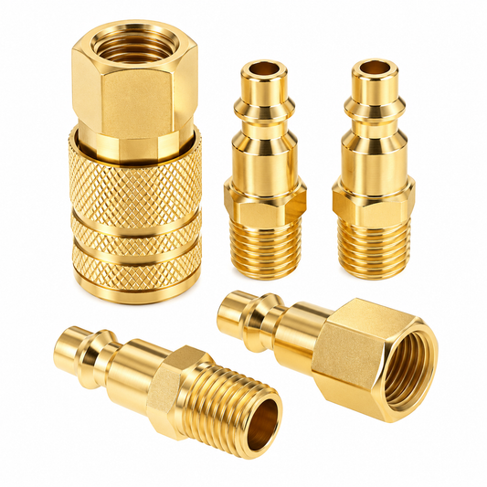 Rongyao 5 Pcs Quick Coupler Set 14927 1 Durable Air Hose Connector Fittings Kit