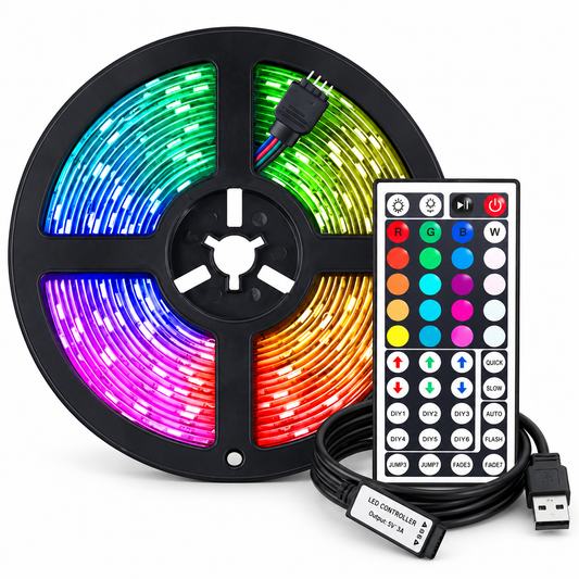 RGB LED Strip Light 5m USB 5V with Remote SMD5050