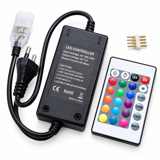 RGB LED Strip Controller 4-Pin 12V with IR Remote